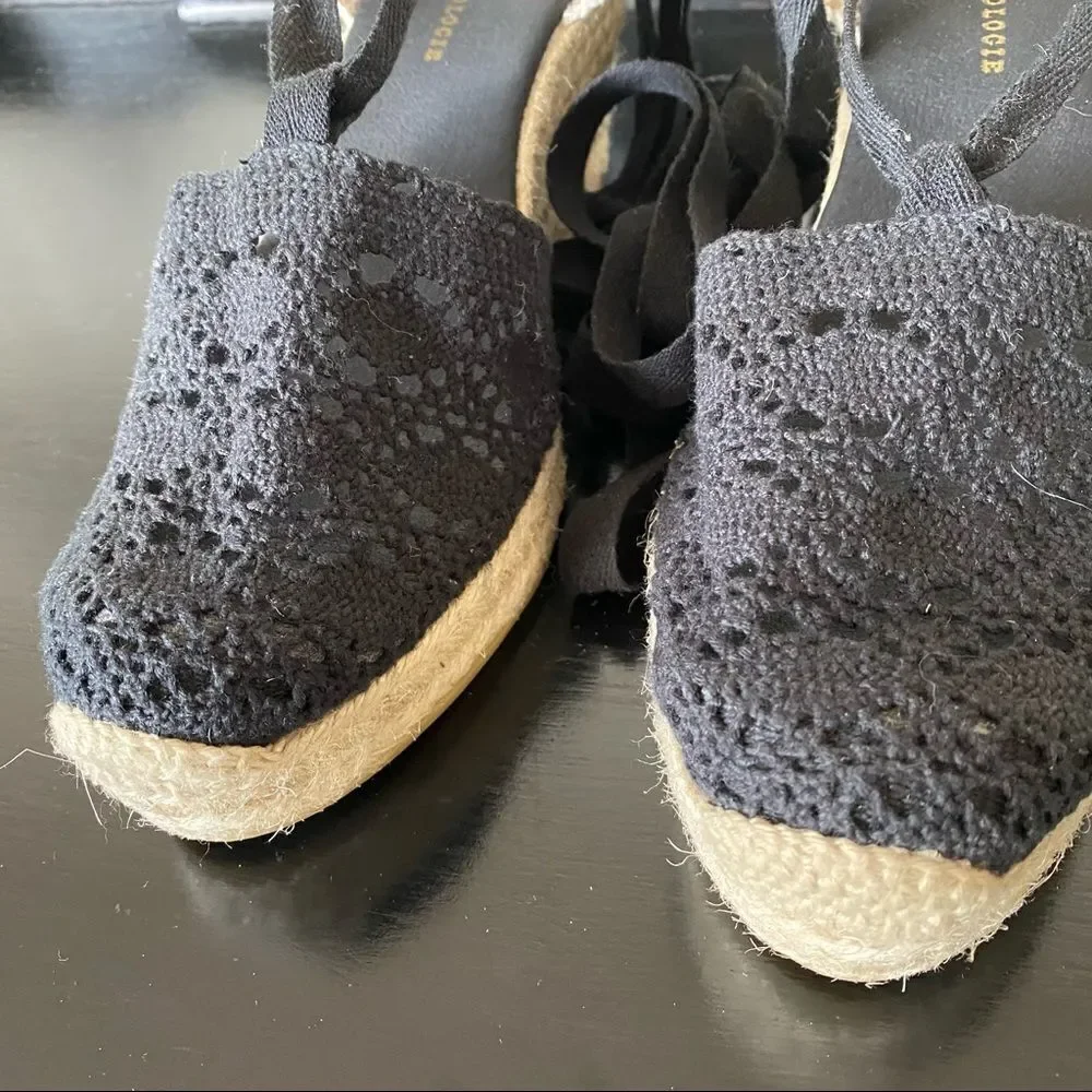 Anthropologie Black Wedges
